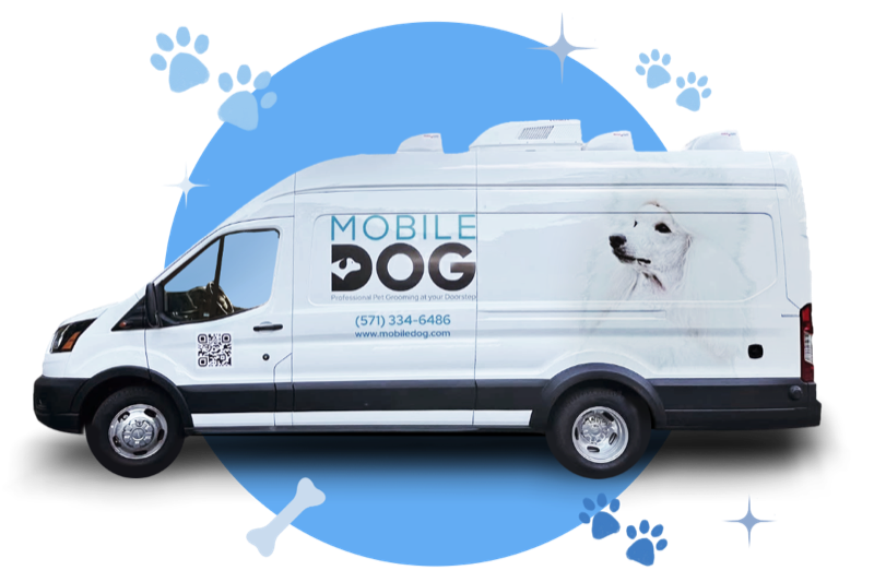 MobileDog grooming van — fully self-contained mobile pet spa